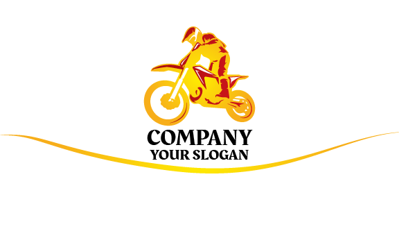 Kartu Nama Sepeda Kuning Cerah