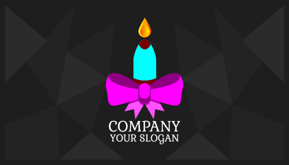 Candela Regalo Fiocco Biglietto Da Visita