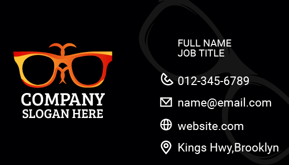 Cartoon Glasses Business Card