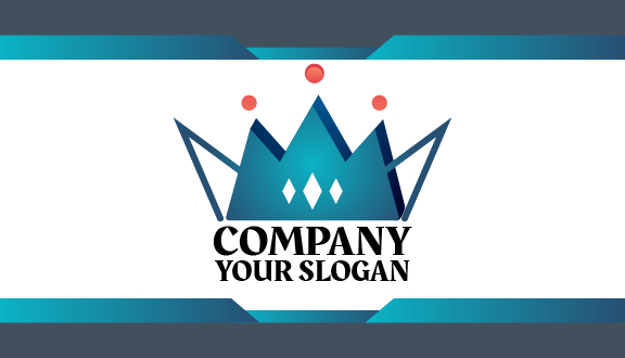 Celadon Blue Crown Business Card