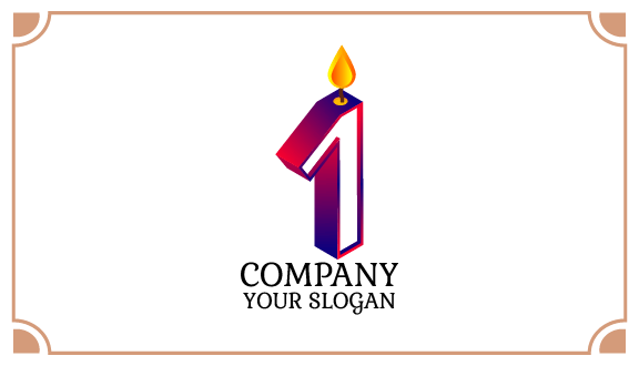 Biglietto Da Visita Candela Celebrativa