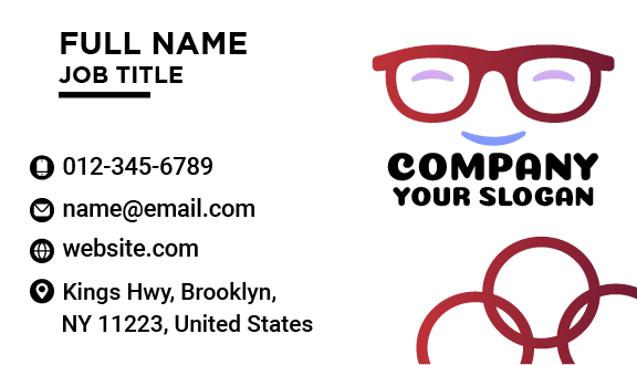 Cheerful Glasses Business Card