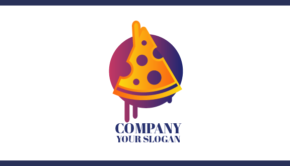 Cheesy Golden Pizza Business Card