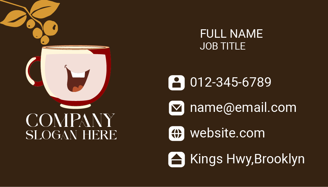 Chuckling Coffee Mug Business Card