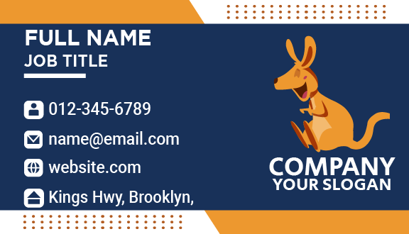 Chuckling Kangaroo Business Card