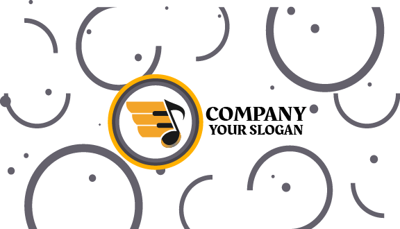 Circle Musical Tunes Business Card