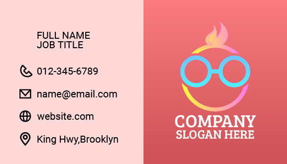 Circular Glasses Business Card