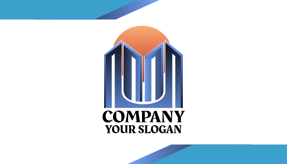 Classic Blue Architect Business Card