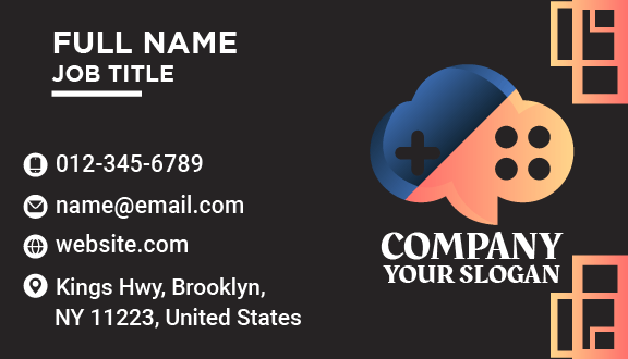 Cloud Computer Games Business Card