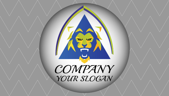 Cobalt Blue Lion Business Card