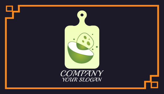 Kartu Nama Makanan Hiasan Kelapa