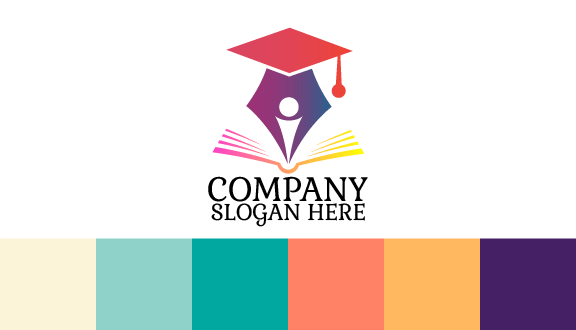 Colorful Book Education Business Card