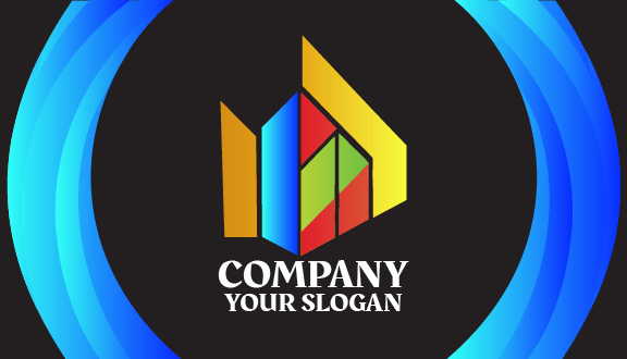 Colorful Builder Business Card