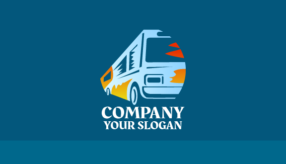 Colorful Bus Business Card