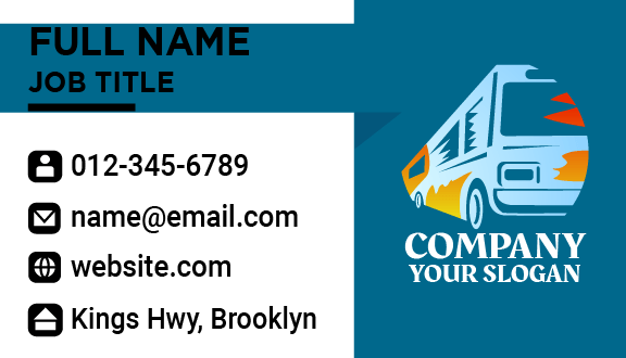 Colorful Bus Business Card