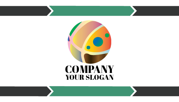 Cartão De Visita Abstrato Com Círculo Colorido