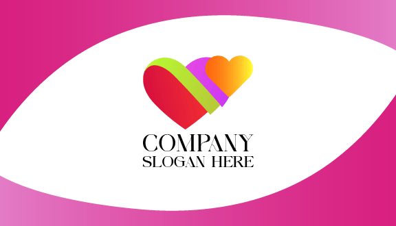 Cartão De Visita Colorido Com Coração
