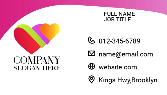 Colorful Heart Business Card