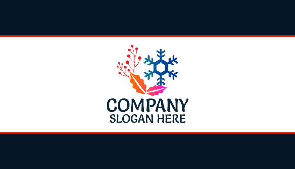 Colorful Leaves Winter Business Card