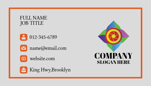 Colorful Photography Business Card