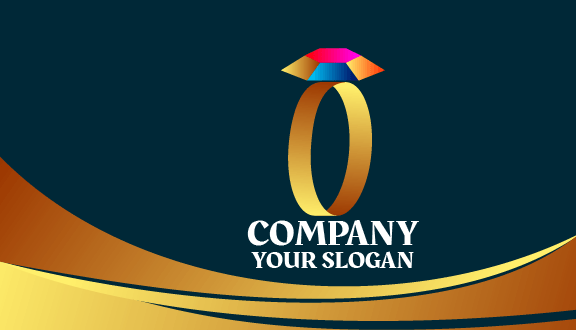 Colorful Ring Jewellery Business Card