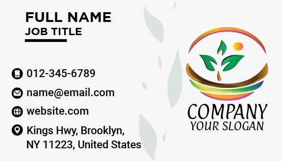 Colorful Soil Agriculture Business Card