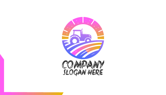 Colorful Tractor Business Card