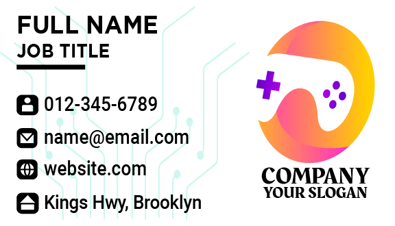 Colourful Computer Games Business Card