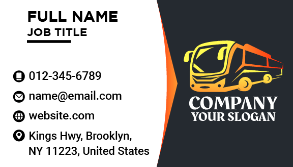 Comfortable Bus Business Card