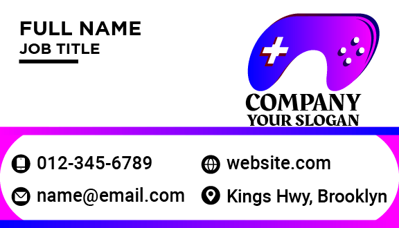 Computer Games Pad Business Card