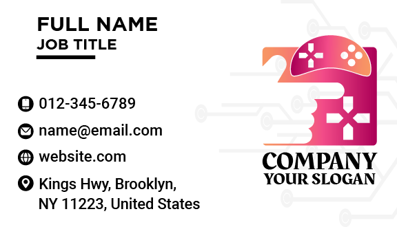 Computer Games Pointer Business Card