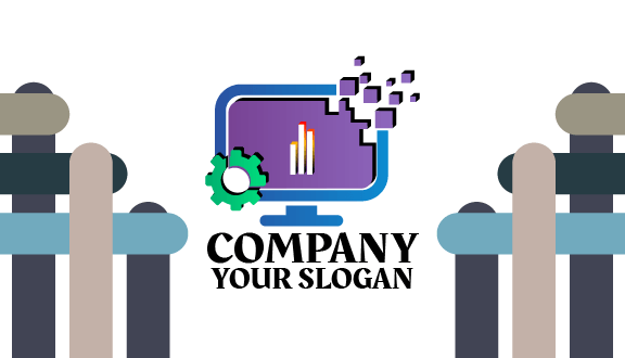 Biglietto Da Visita Per L'analisi Del Grafico Computerizzato