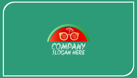 Cartão De Visita De Verão Cool Goggles