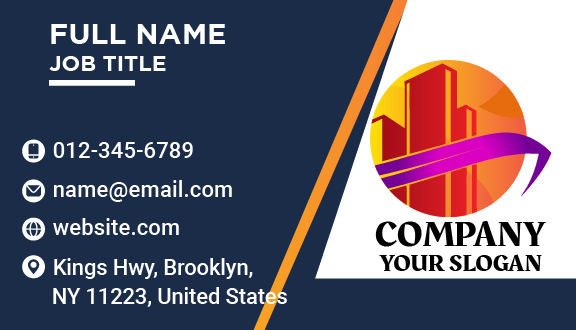 Corporate Office Construction Business Card