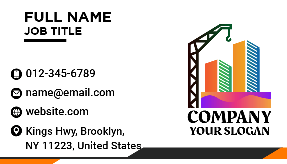 Crane Hook Construction Business Card