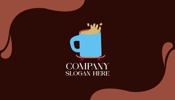 Biglietto Da Visita Con Schizzi Di Caffè Cremosi