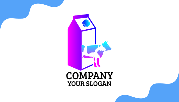 Creamy Color Cow Dairy Business Card