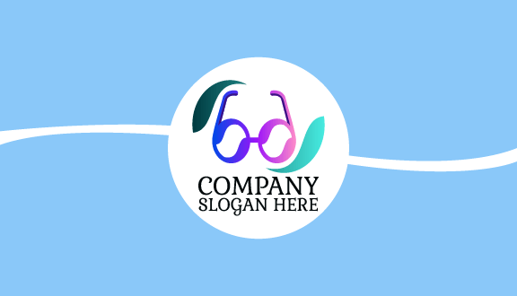 Kartu Nama Kacamata Ungu Krem