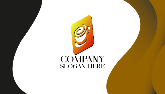 Biglietto Da Visita Con Vortice Cremoso Di Caffè