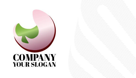 Cartão De Visita Abstrato Em Forma De Crescente