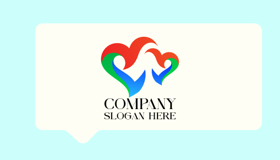 Cartão De Visita Bonito Com Coração Gémeo