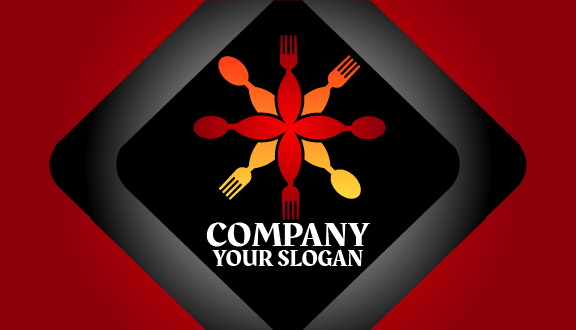 Kartu Nama Desain Makanan Dan Peralatan Makan