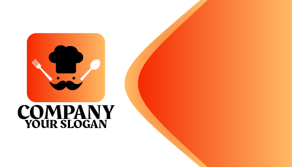 Kartu Nama Makanan Kumis Sendok Garpu