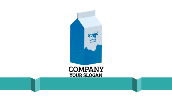 Dairy Blue Carton Business Card