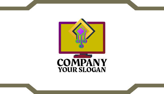 Biglietto Da Visita Per Computer Con Nodi Penzolanti