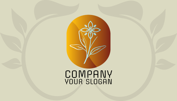 Decorative Flower Aesthetic Business Card