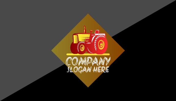 Deep Red Tractor Business Card