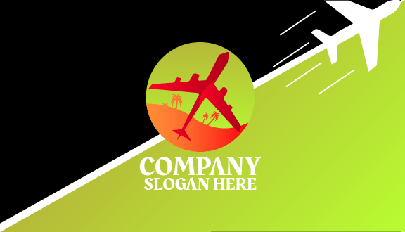 Desert Area Airplane Travel Business Card