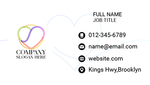 Double Layer Heart Business Card