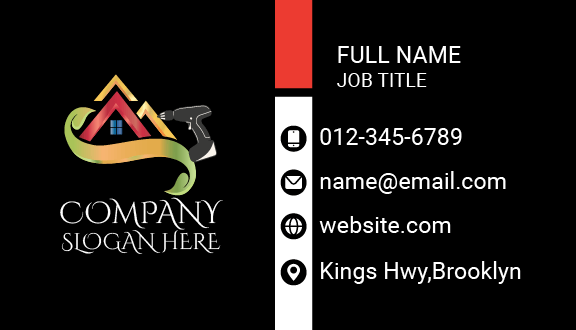 Drill Construction Business Card